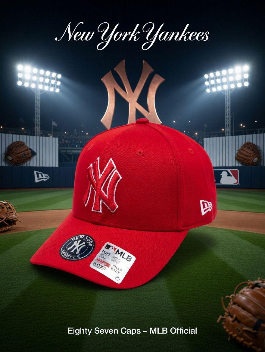 Gorra Equipos NY roja/blanco