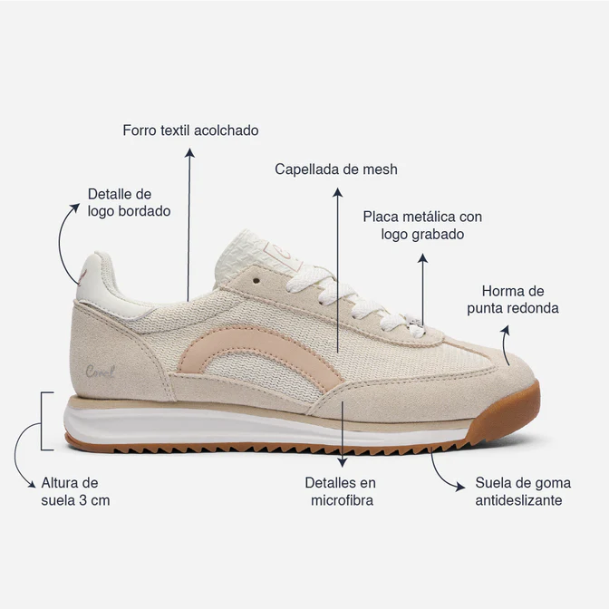 Tenis Coral TABBY Cream