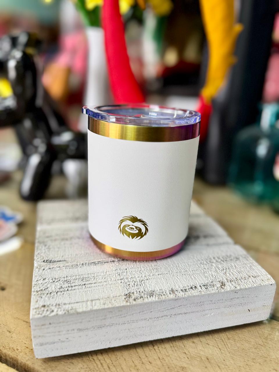 Vaso Lazy Tumbler Wiskero 12oz Blanco Tornasol