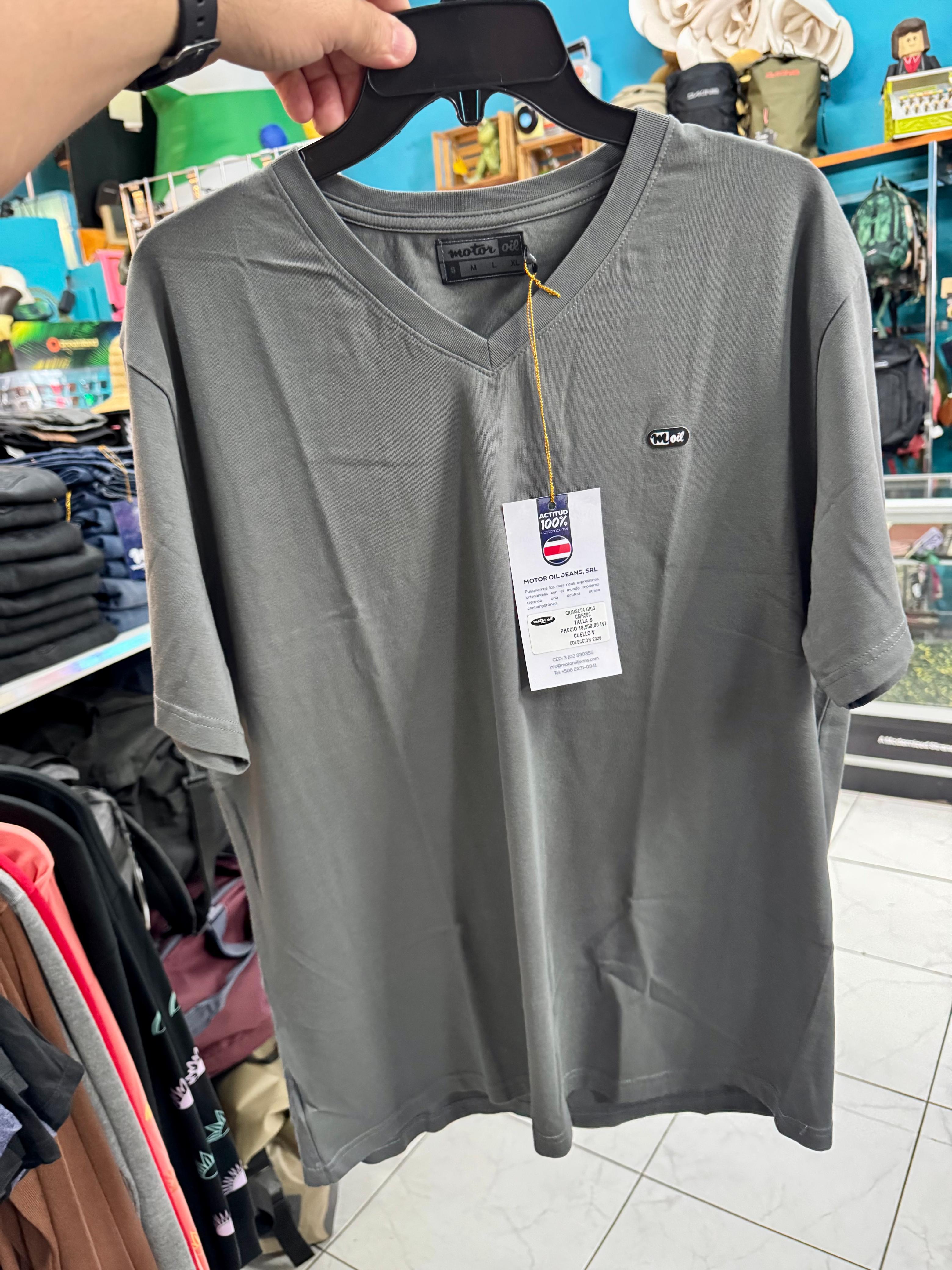 Camiseta Motor Oil Cuello V